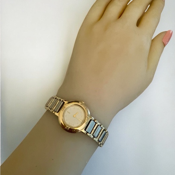 Yves Saint Laurent Two-Tone Gold and Silver Bracelet Watch - Picture 5 of 17